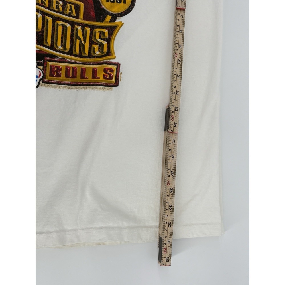 VTG Starter 1996 Chicago Bulls Champions Greatest Team Ever Shirt 90's XL FLAWS - Picture 14 of 16